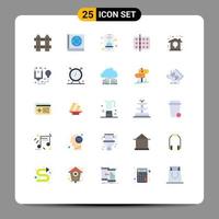 Set of 25 Modern UI Icons Symbols Signs for home creative signal sample medical Editable Vector Design Elements