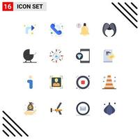 16 Universal Flat Colors Set for Web and Mobile Applications buggy men alarm male hipster Editable Pack of Creative Vector Design Elements