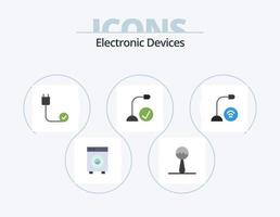 Devices Flat Icon Pack 5 Icon Design. hardware. devices. computers. connected. hardware vector