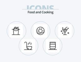 Food Line Icon Pack 5 Icon Design. . . takeaway. soda. beer vector