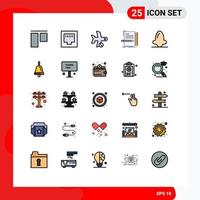 25 iconos creativos signos y símbolos modernos de programación de planos de guión de biología codificación elementos de diseño de vectores editables