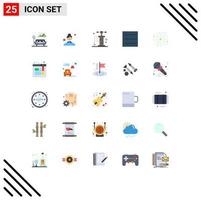 Universal Icon Symbols Group of 25 Modern Flat Colors of browser thanks day transport salute celebrate Editable Vector Design Elements