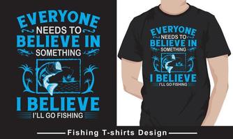 Fishing Quote Typhography vector t-shirt design template Pro Vector