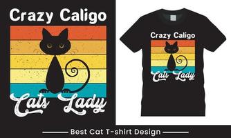 gatos, diseño de camiseta vintage retro gato con vector y elementos pro vector