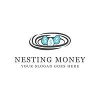 Nesting Money logo inspiration, can used bank, accounting or finance logo designs vector