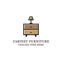 interior furniture cabinet Wood logo design, It is good for your business company or corporate vector