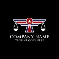 vector del logotipo del bufete de abogados militar estadounidense, mejor para la marca comercial del logotipo de la justicia