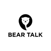 ilustración vectorial bear talk logo inspiración, bueno para consultoría de negocios y marca de logotipo de comunicación vector