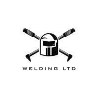 Welding torch logo design. Welder tool vector design. Welding work logotype