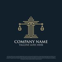 Monogram law firm logo vector illustrations, can use for your trademark, branding identity or commercial brand