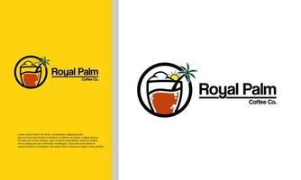 logo illustration vector graphic of palm tree cafe