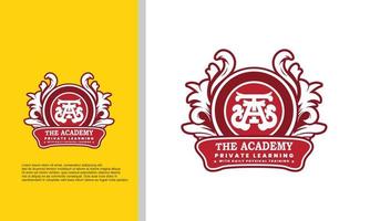badge logo illustration vector graphic of academy