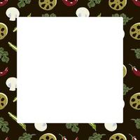 Vector food template, Panasian cuisine frame. Asian food,japanese sushi.