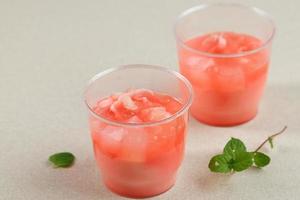 Nata de Coco Coconut Pudding or Puding Kopyor, Tropical Dessert photo