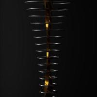 3D rendering Abstract geometry dynamic object with dark background. photo