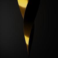 3D rendering Abstract geometry dynamic object with dark background. photo