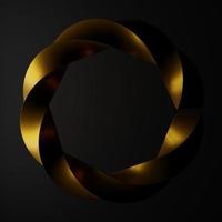 3D rendering Abstract geometry dynamic object with dark background. photo