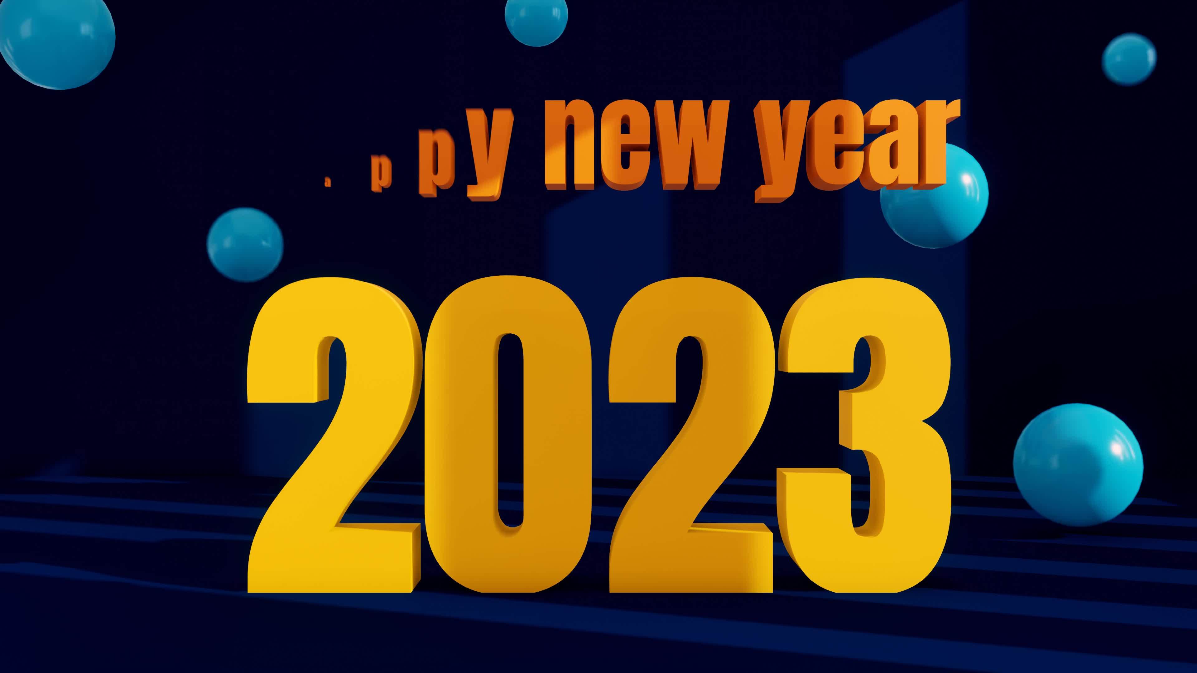 Happy new year 3d graphic motion animation 16243229 Stock Video at Vecteezy