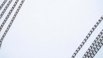 Silver chain frame background for copy space photo