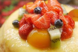 strawberry tart cake close up photo