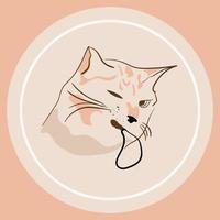 ilustración mínima animal vector