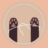 cat paws vector