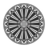 patrón circular ornamento étnico africano para cerámica, azulejos, textiles, tatuajes vector