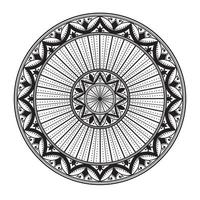 patrón circular ornamento étnico africano para cerámica, azulejos, textiles, tatuajes vector