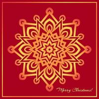plantilla de diseño de tarjeta de felicitación de navidad decorada con estrella dorada brillante vector