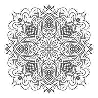 patrón circular ornamento étnico islámico para cerámica, azulejos, textiles, tatuajes vector