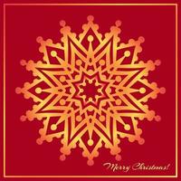Template Christmas greeting card design decorated with shiny golden star vector