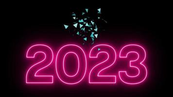 2023 ny år lysande animation-gyllene 2023 Lycklig ny år hälsning - 2023 ny år video