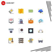 16 Creative Icons Modern Signs and Symbols of food management transfer computer online Editable Pack of Creative Vector Design Elements