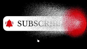 Subscribe Button Animation On Black Background. Subscribe Button With Bell Notification Motion Animation On Black Bg, Animation Of A Hand Clicking Subscribe Button And Notification Bell Icon video