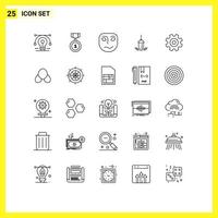 25 Creative Icons Modern Signs and Symbols of plummet measurement position instrument mask Editable Vector Design Elements