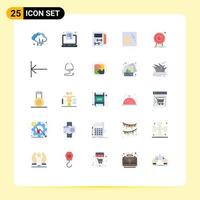 25 Universal Flat Colors Set for Web and Mobile Applications hit housekeeping fitness hand cleaning Editable Vector Design Elements