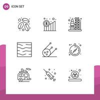 9 Creative Icons Modern Signs and Symbols of shuttle weather rocket water river Editable Vector Design Elements