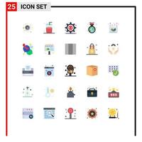 Universal Icon Symbols Group of 25 Modern Flat Colors of shopping eco source code bag ecology Editable Vector Design Elements