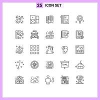 25 Creative Icons Modern Signs and Symbols of coding development flyer develop code Editable Vector Design Elements