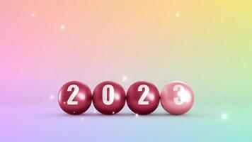 ball with number 2023 happy new year video