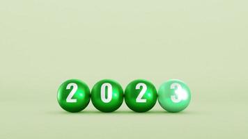 palla con numero 2023 contento nuovo anno video