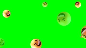 emoji rire ou se moquer de l'écran vert 4k