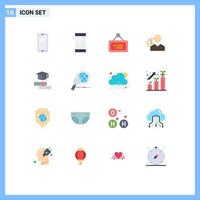 16 Creative Icons Modern Signs and Symbols of cap person close money employee Editable Pack of Creative Vector Design Elements