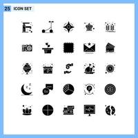 25 Creative Icons Modern Signs and Symbols of wheat food navigation farm king Editable Vector Design Elements