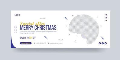 feliz navidad oferta especial venta vacaciones de navidad publicidad promoción plantilla de banner de navidad vector