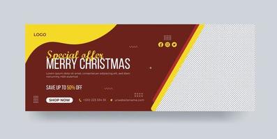 feliz navidad oferta especial venta vacaciones de navidad publicidad promoción plantilla de banner de navidad vector