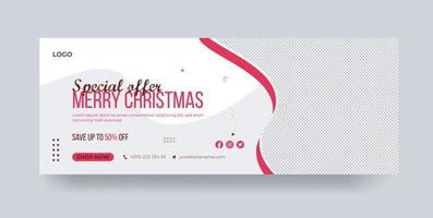 Merry Christmas special offer sale Christmas holiday advertisement promotion Christmas banner template vector