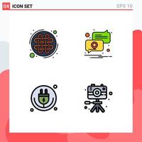 4 Creative Icons Modern Signs and Symbols of celtic knot internet knot pin iot Editable Vector Design Elements