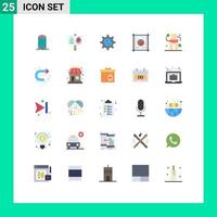 Modern Set of 25 Flat Colors and symbols such as waist sheet security paper cube Editable Vector Design Elements