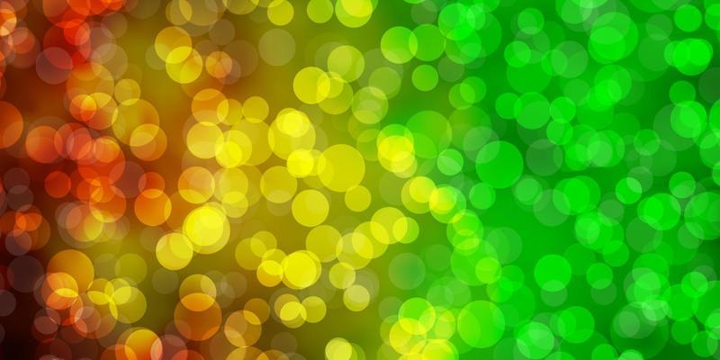Light Green, Yellow vector pattern with spheres.